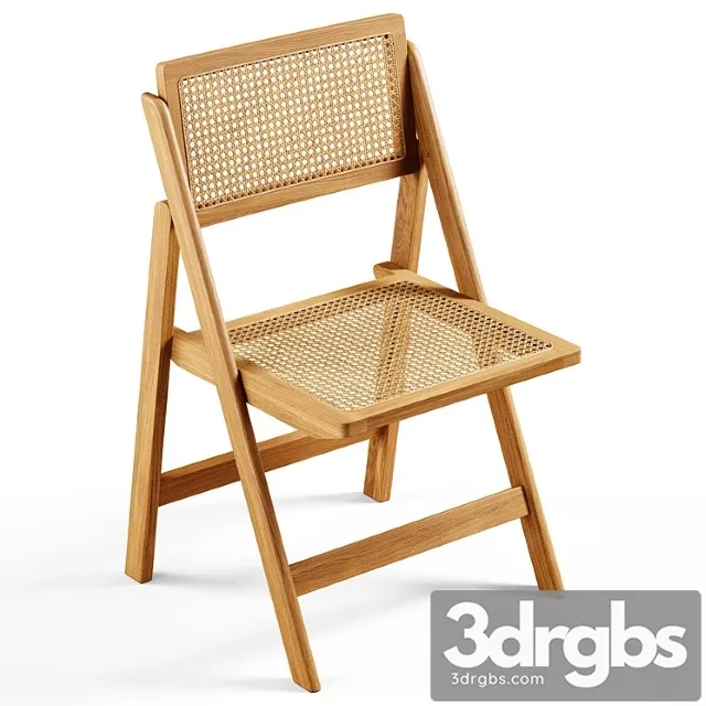 Zara Home The Rattan and Wood Folding Chair 3D Model Free