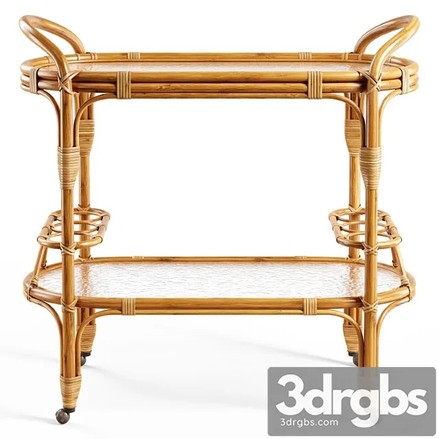 Zara home - the rattan service table on wheels