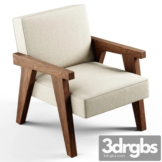 Zara Home The Walnut Armchair 3D Model Free