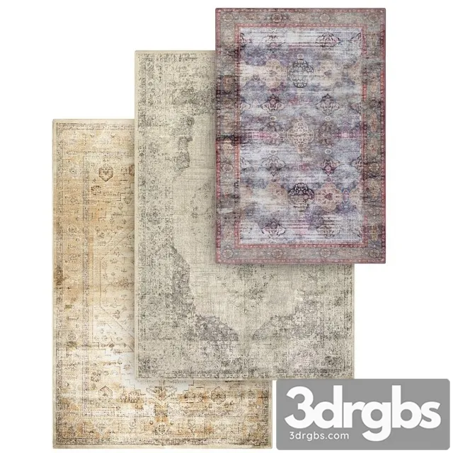 Zara Home Vintage Rugs Set 3D Model Free