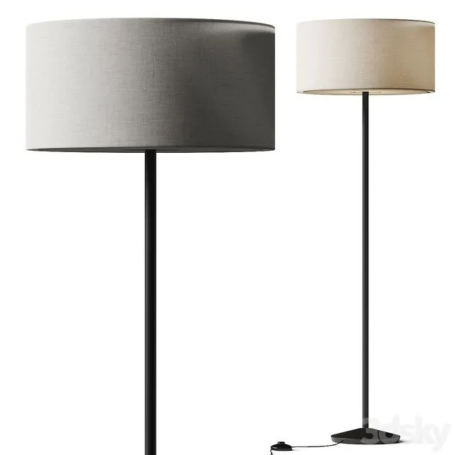 Zara Home Wooden Body Floor Lamp 3D Model