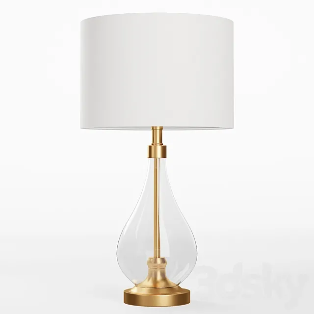 zara lamp with glass bottom 3D Model