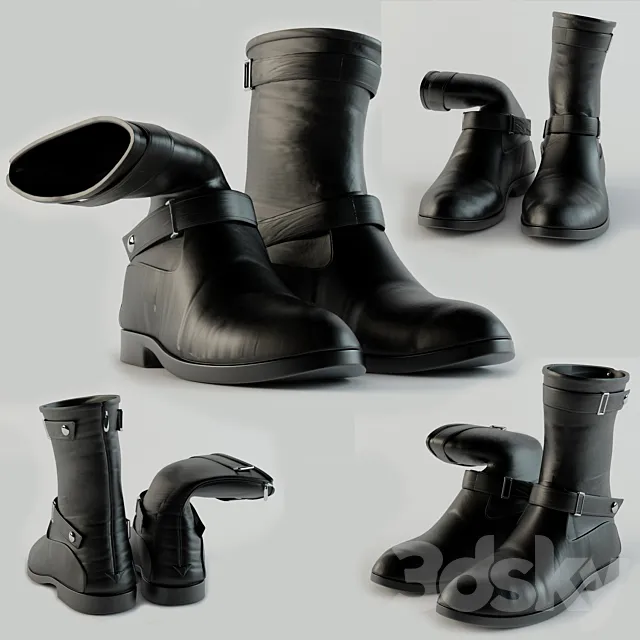 ZARA men's boots 3D Model