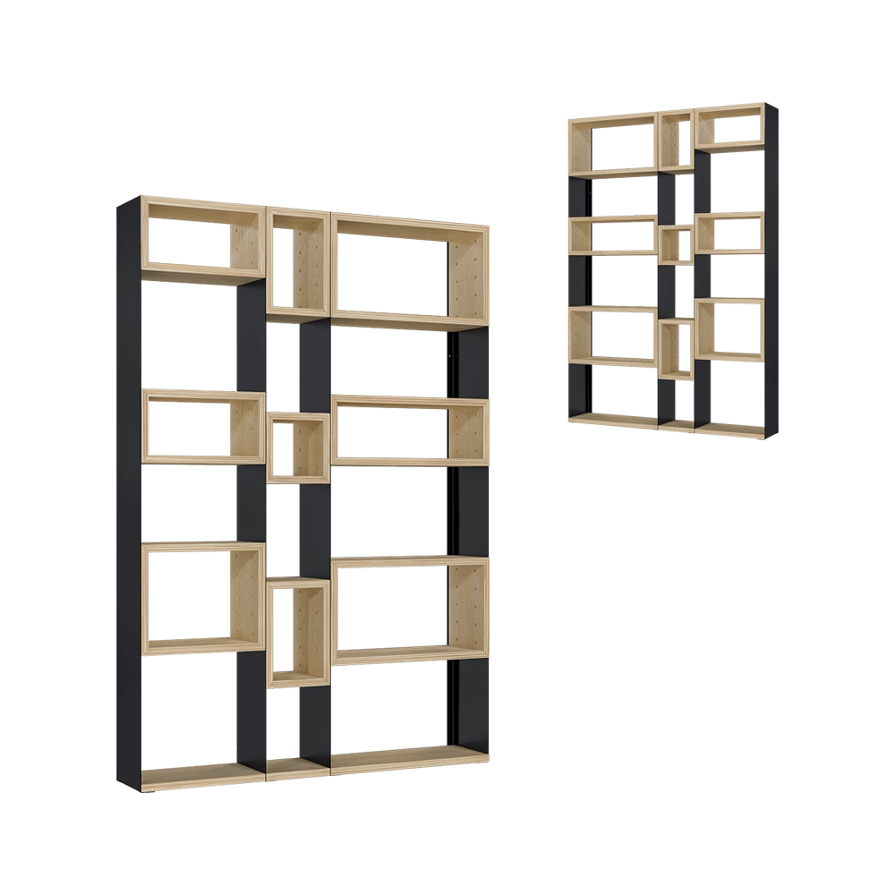 Zava - Bookshelf Concrete 3D Model