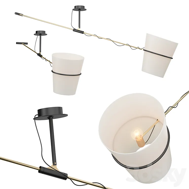 Zava Nefertari Ceiling Lamp 3D Model Free