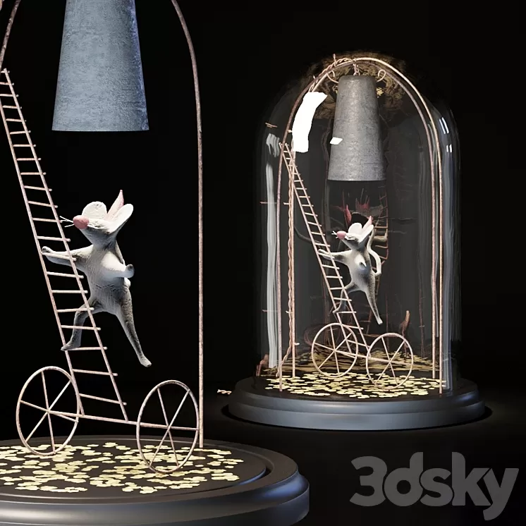 Zaza and his staircase for the parade 3D Model