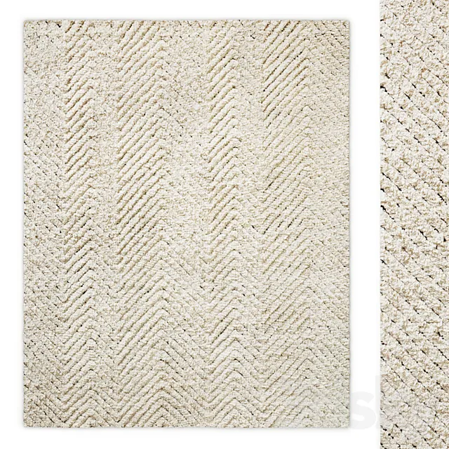 Zaza Performance Hand-Knotted Rug Restoration Hardware 3D Model