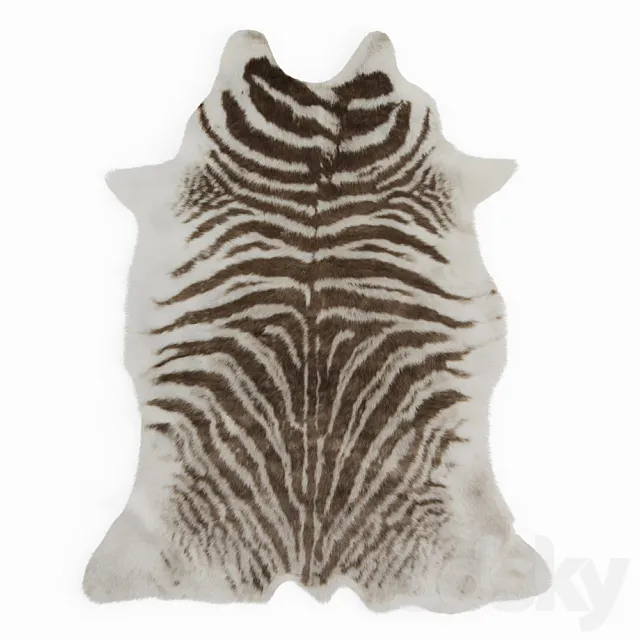 Zebra Gray Rug 3DModel