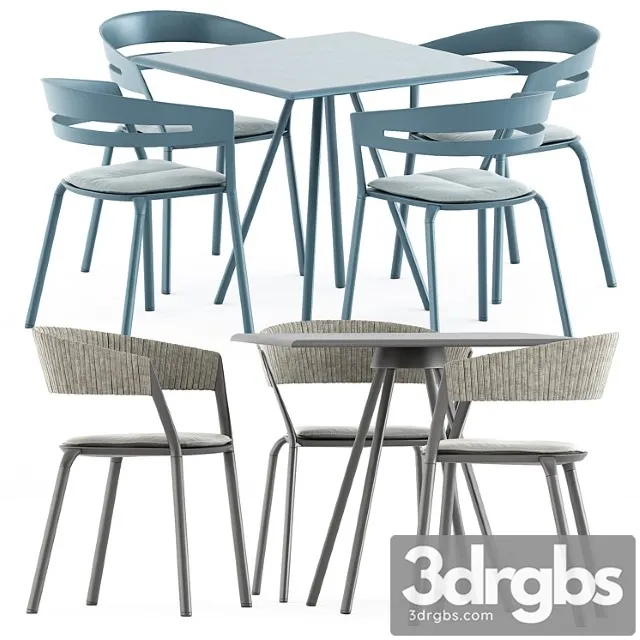 Zebra square table and ria dining armchair by fast