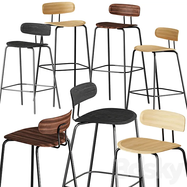 Zeitraum Okito Bar Stool 3DModel