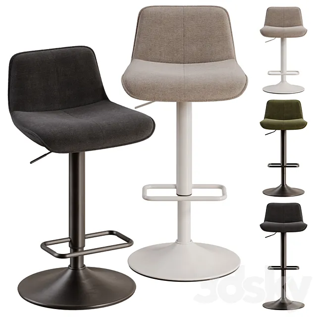 Zenda bar stool by Kave Home 3D Model