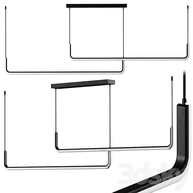 zenqdesigns Modern Minimalist LED Drop 3D Model