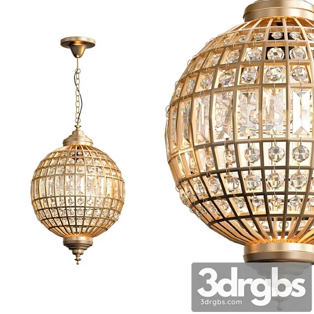 Zenza filisky bol silver pendant light 3D Model Free