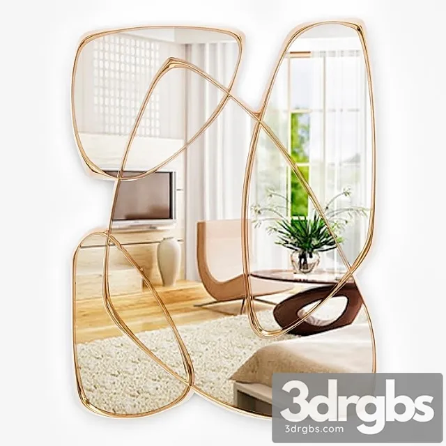 Zeta mirror in mayan bronze 3D Model Free