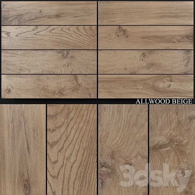 Zeus Ceramica Allwood Beige 3D Model