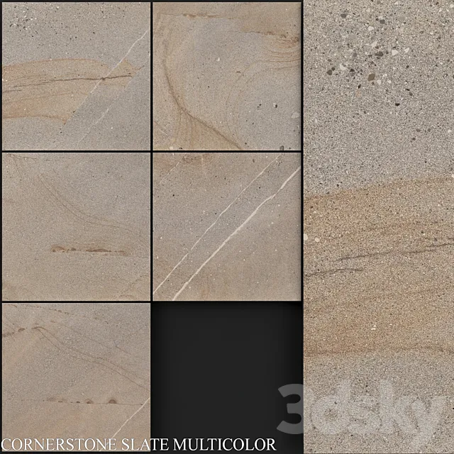 Zeus Ceramica Cornerstone Slate Multicolor 3D Model
