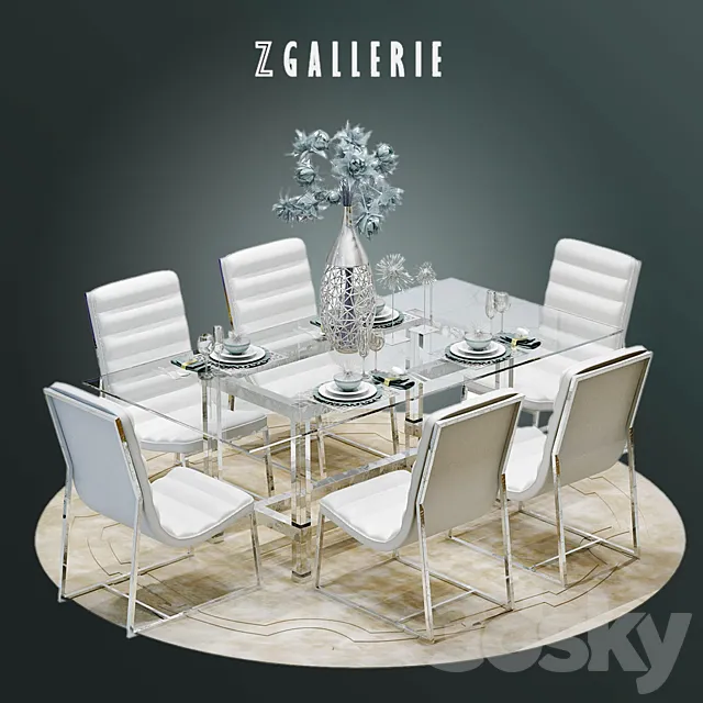 ZGALERIE_dining group_cost group 3D Model