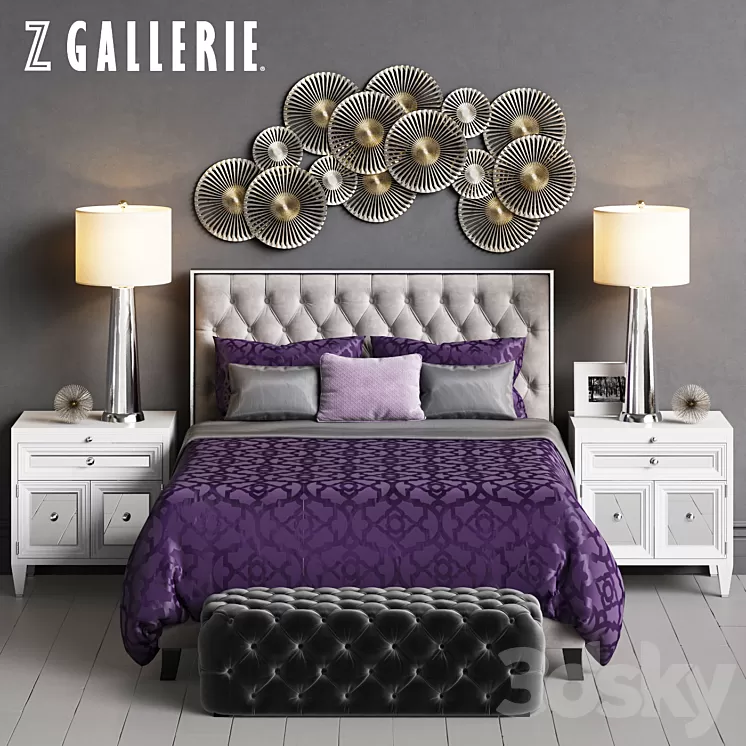 ZGallerie Prague Bed 3D Model