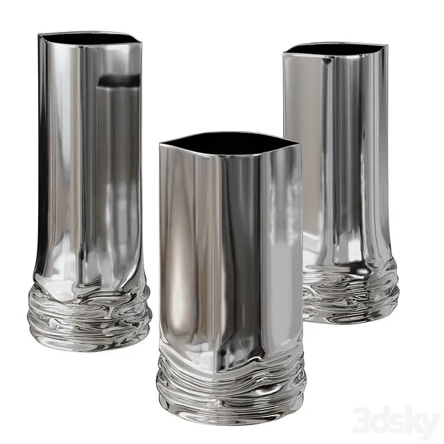 Zieta Crash Vases Set 3D Model