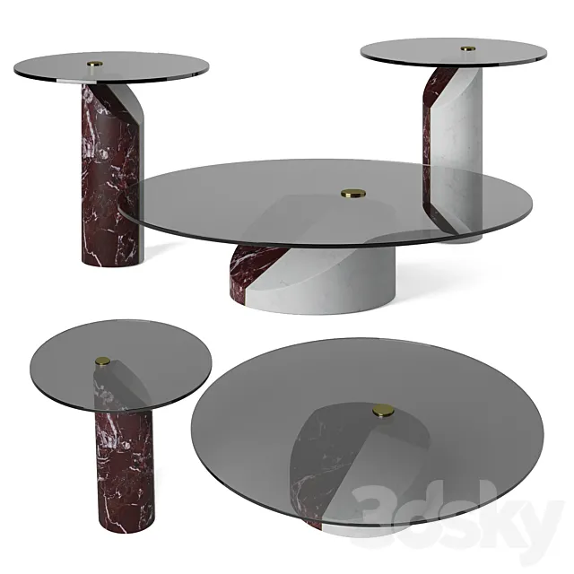 ZIGGY table set. Baxter. 3D Model