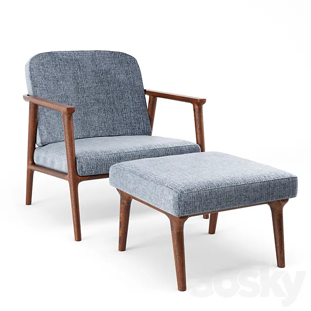 Zio Lounge Chair 3D Model