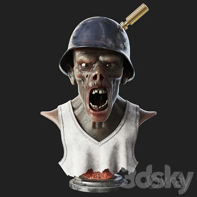 Zombie bust 3DModel
