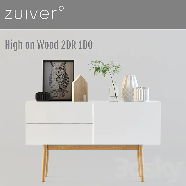 Zuiver _ High on Wood 2DR 1DO 3DModel