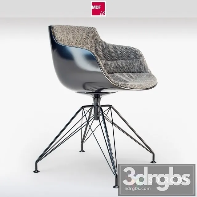 Zuiver Brown Upholstered Chair 3D Model Free