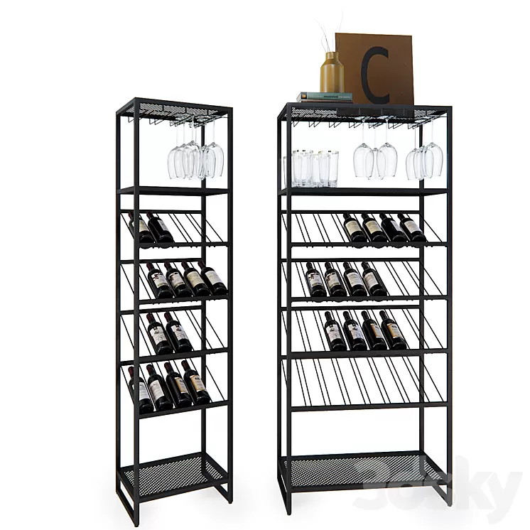 Zuiver Cantor Wine Rack 3D Model
