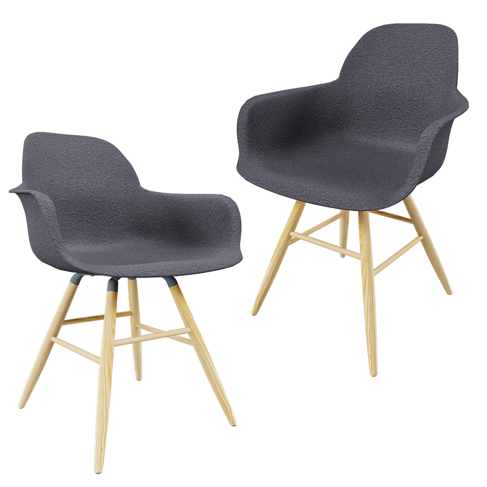 Zuiver Group   - Armchair Albert Kuip dark grey 3D Model