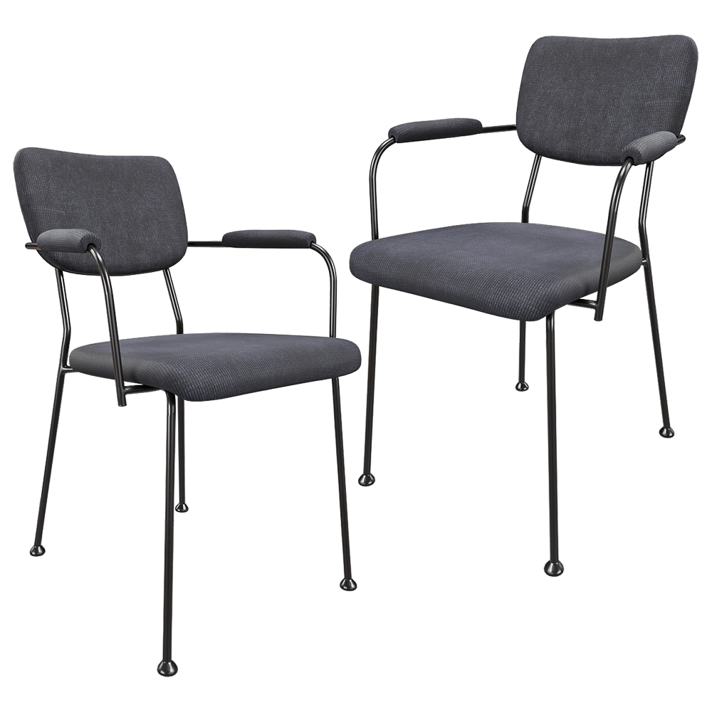 Zuiver Group   - Armchair Benson dark blue 3D Model