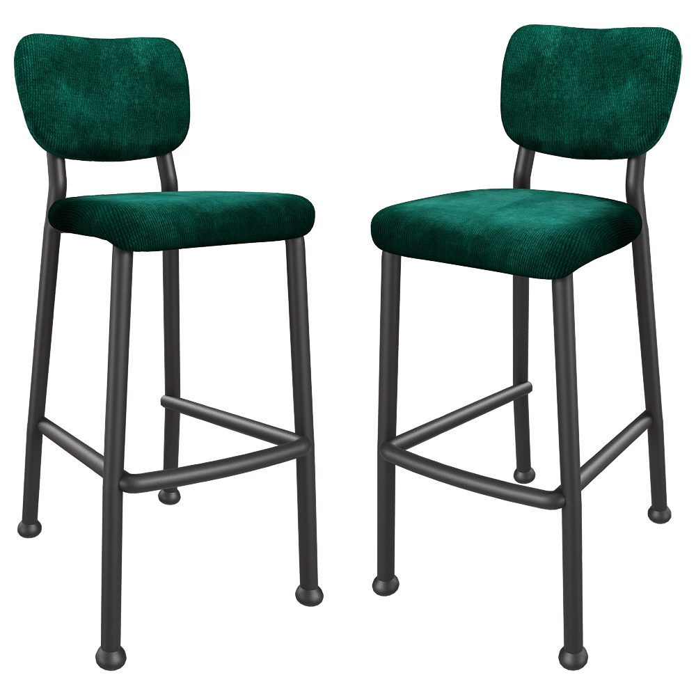Zuiver Group   - Bar stool Benson green 3D Model