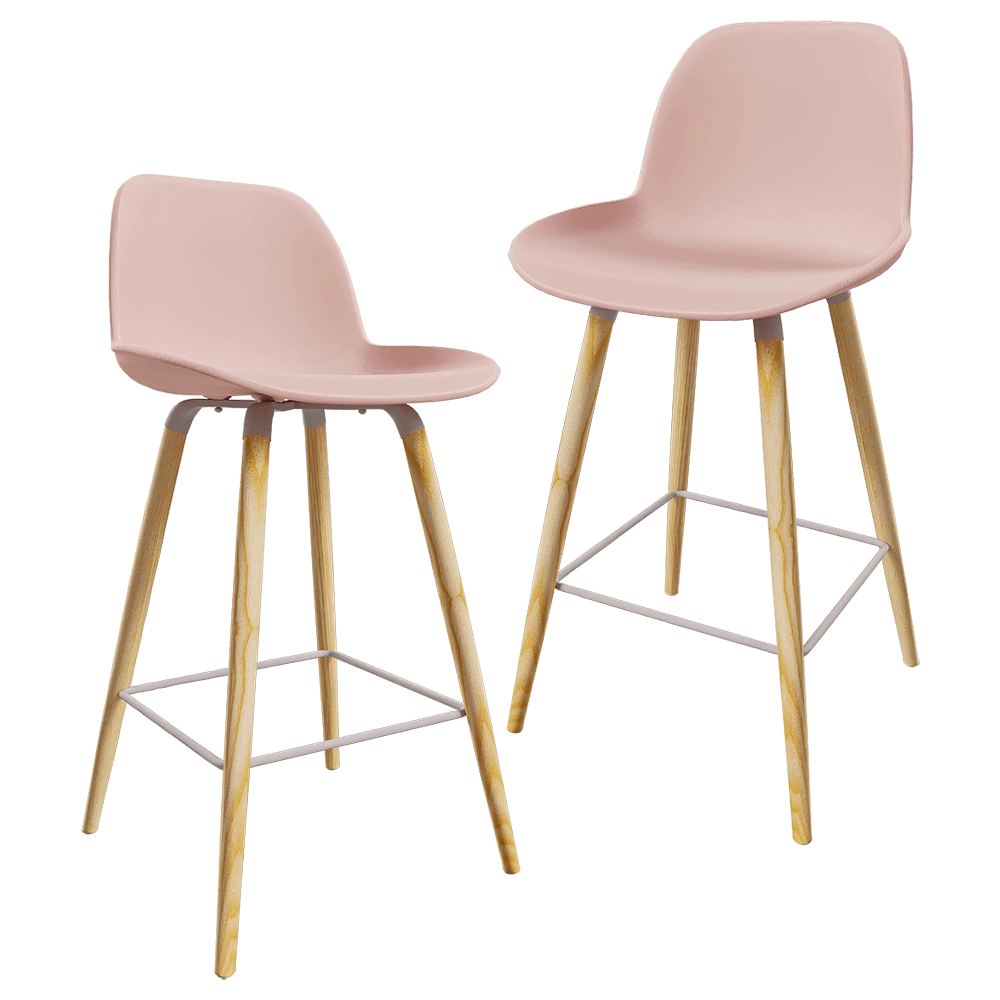 Zuiver Group   - Barstool Albert Kuip old pink 3D Model