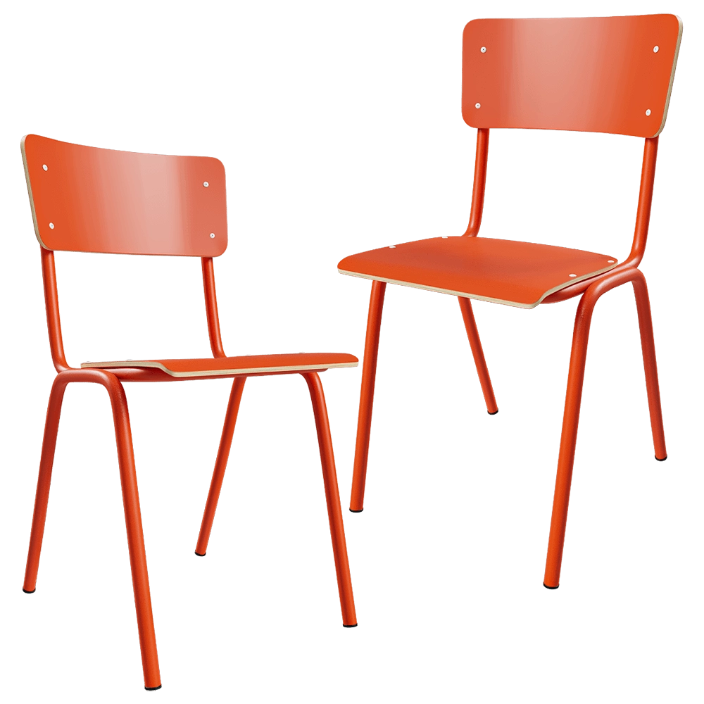 Zuiver Group   - Chair Back to School HPL orange 3D Model
