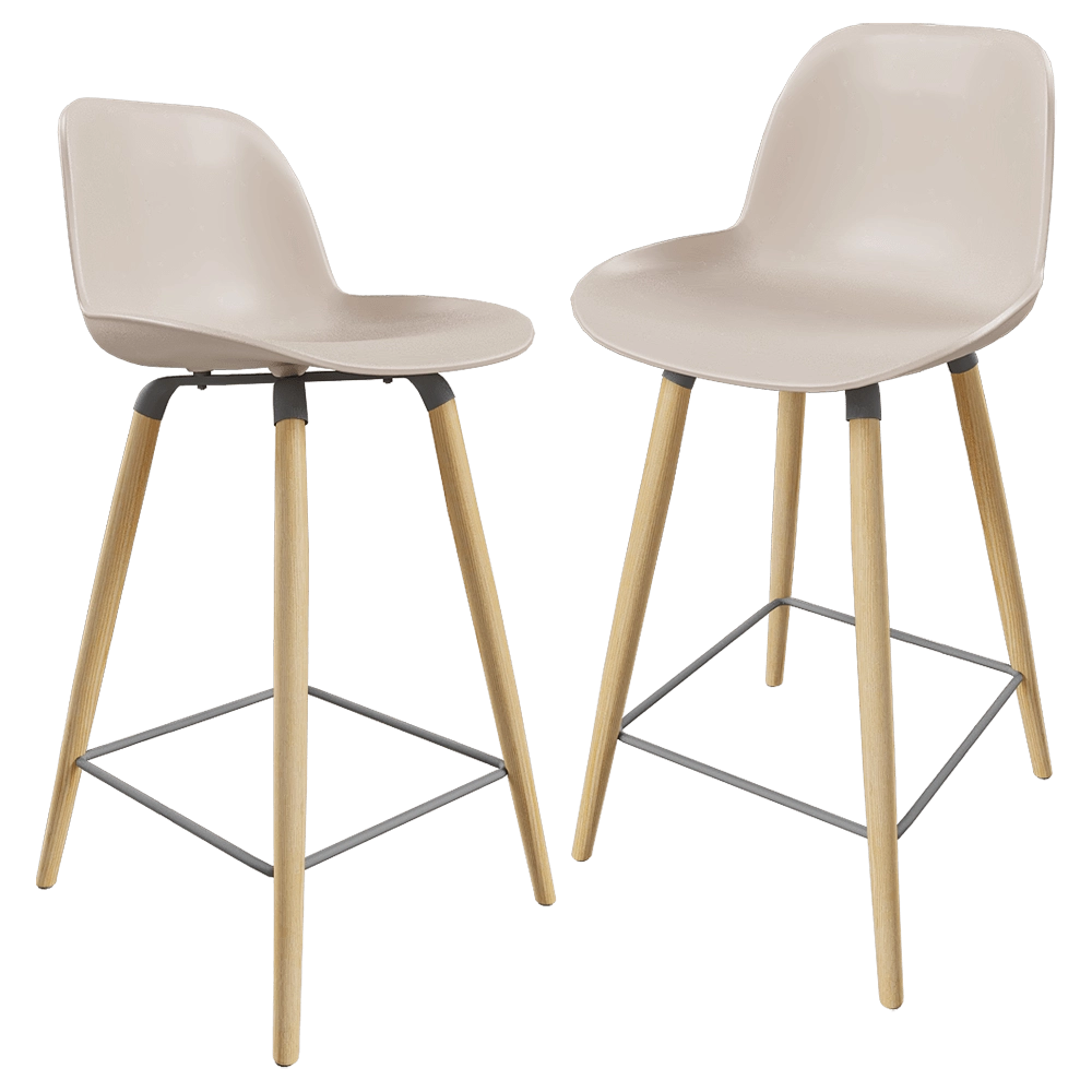 Zuiver Group   - Сounter stool Albert Kuip taupe 3D Model