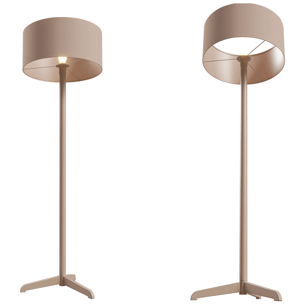 Zuiver Group   - Floor lamp Shelby taupe 3D Model