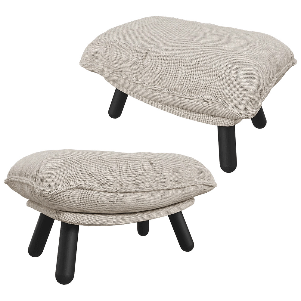 Zuiver Group   - Footstool Lazy Sack Hocker Light Grey 3D Model