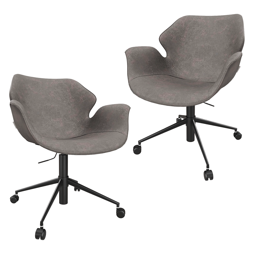 Zuiver Group   - Office chair Nikki All Black 3D Model