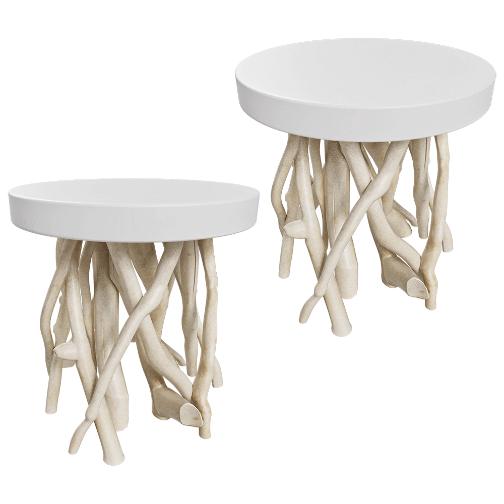 Zuiver Group   - Side table Cumi glossy white 3D Model