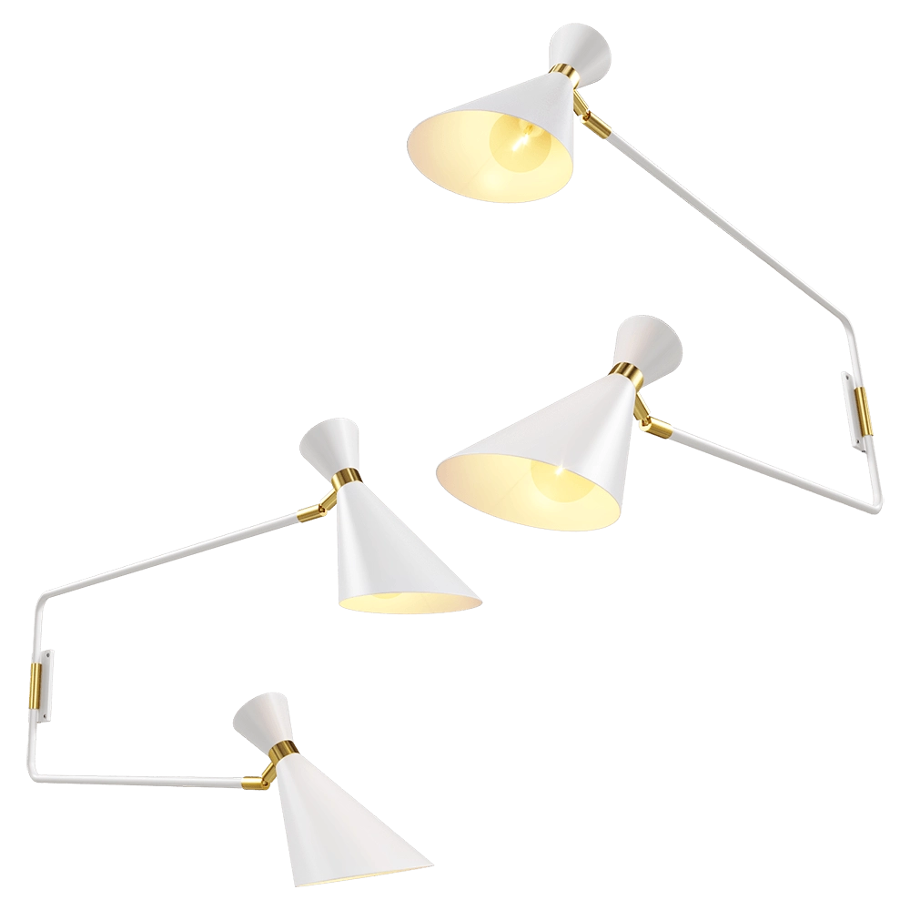 Zuiver Group   - Wall lamp Shady double white 3D Model