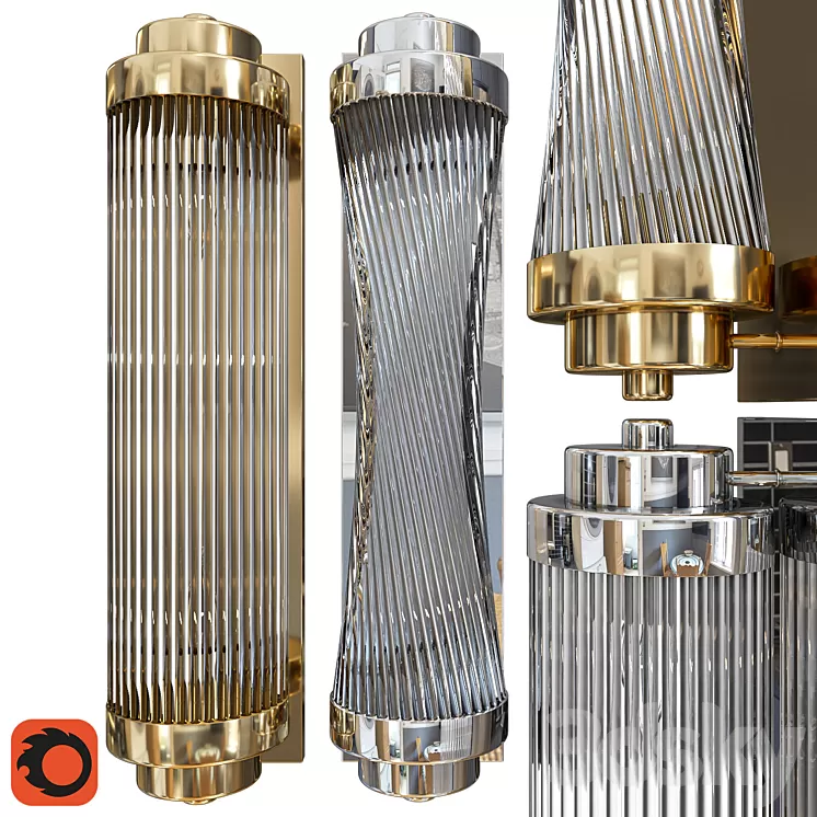 ZUMA LINE Kinkiet SERGIO W0528-02M-V6AC\W0528-02M-B5AC 3D Model Free