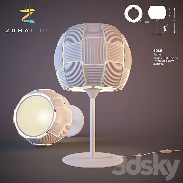 Zuma Line SOLE T0317-01H-S8A1 3DModel