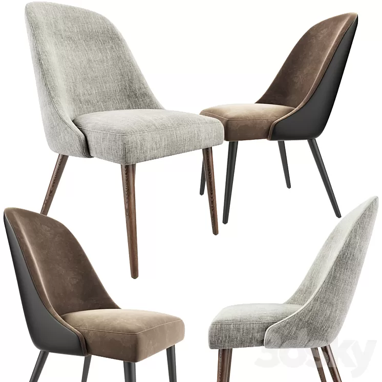 Zuma Pumice Accent Chair 3D Model