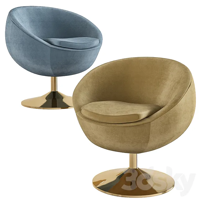 Zuo Lund Arm Chair 3D Model