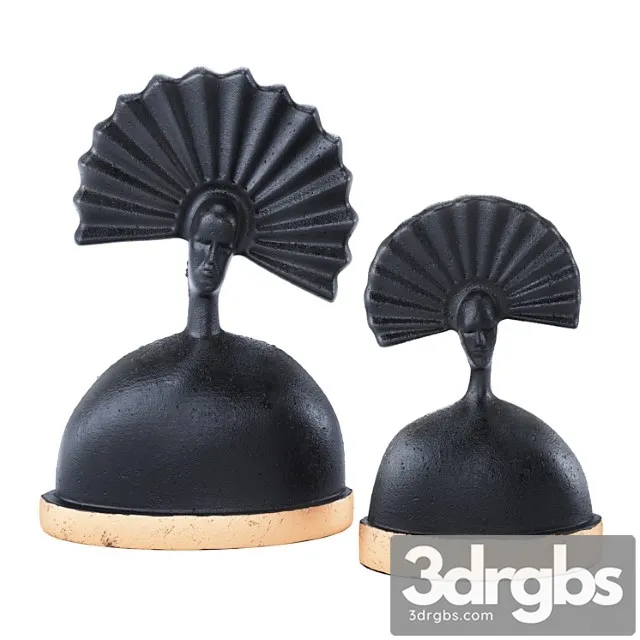 Zuo modern avanico lady sm dark bronze 3D Model Free