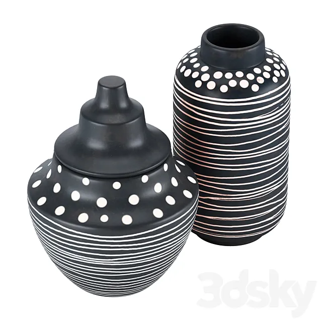ZUO Modern Niger Vases 3D Model