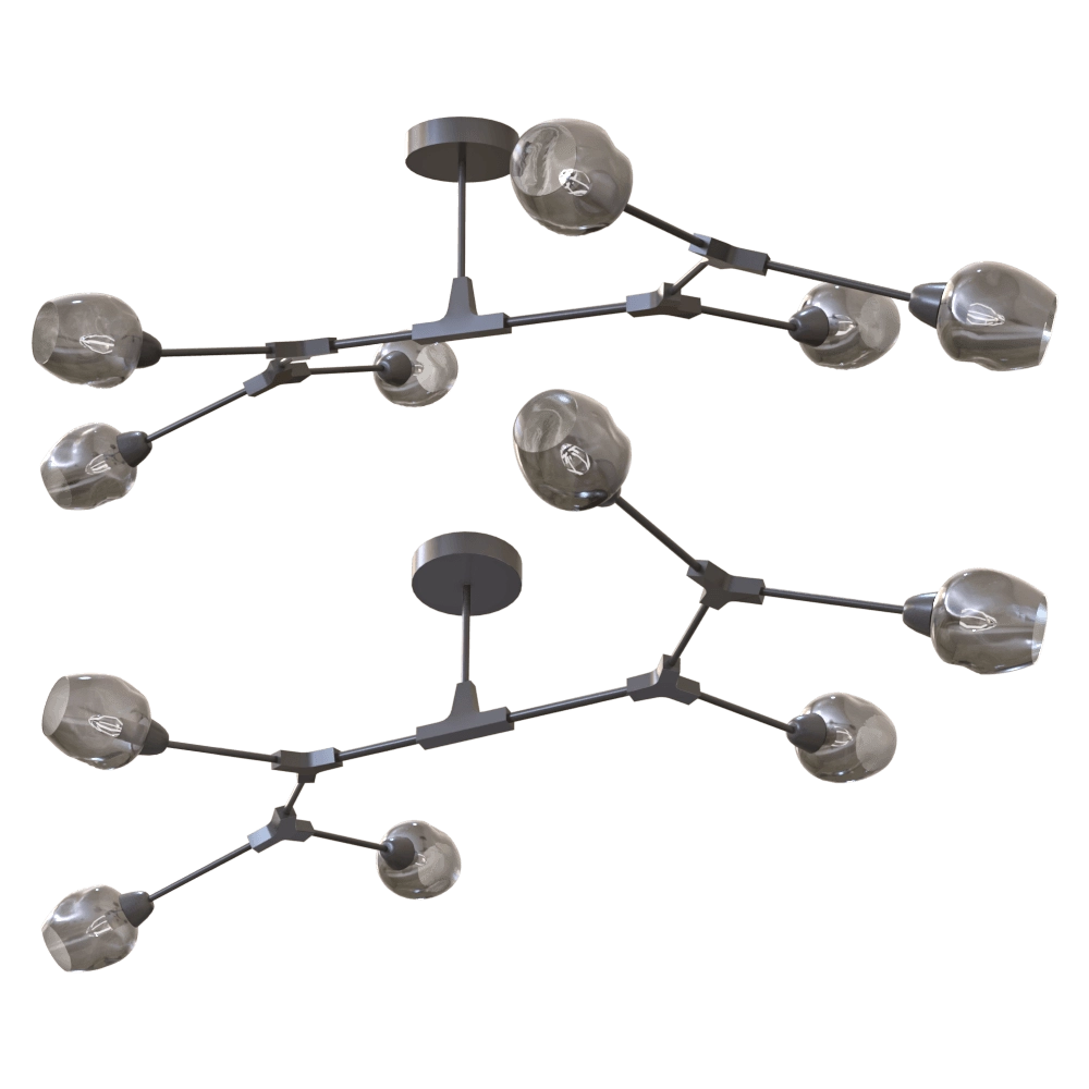 ZZOK - Chandelier Milosh 0589CL-8BK 3D Model