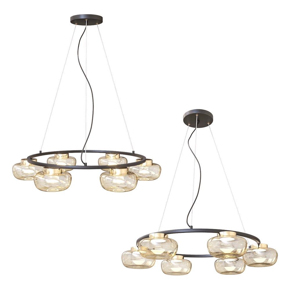 ZZOK - Chandelier Milosh tendence 0702CL-6BK 3D Model